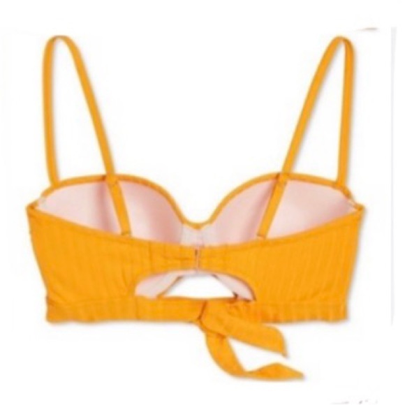 NWOT Shade & Shore Light Lift Keyhole Bikini Bra & Bottom Yellow 34C/M - Picture 8 of 11